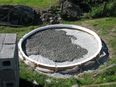 Concrete filling