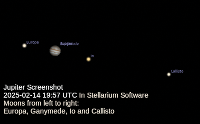 Jupiter in Stellarium Software