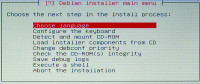 Debian Net Install Main Menu