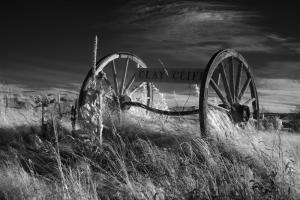 Old Cart Wheels at 830nm is Black and White