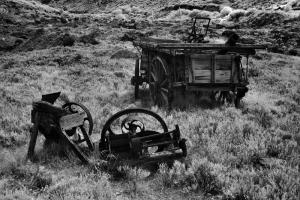 Old Machinery near Gold Mine at 830nm is Black and White