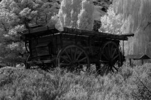 Old Machinery near Gold Mine at 830nm is Black and White