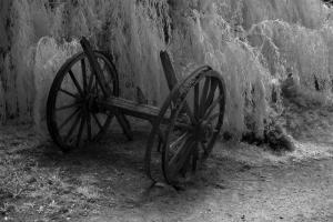 Old Machinery near Gold Mine at 830nm is Black and White